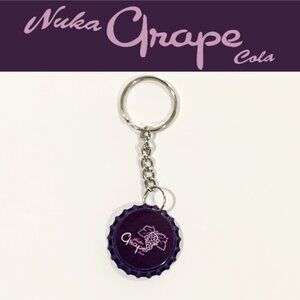 Fallout 4 Nuka Cola Grape Cap Keychain - 3.5inch Gaming Keychain